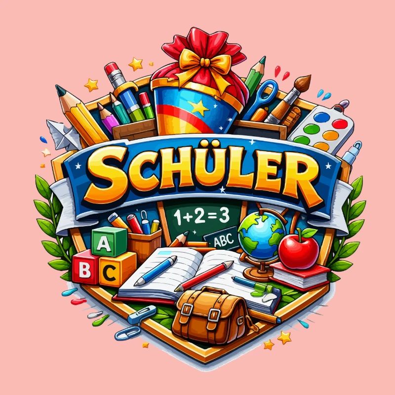Student Learning World Sticker Design