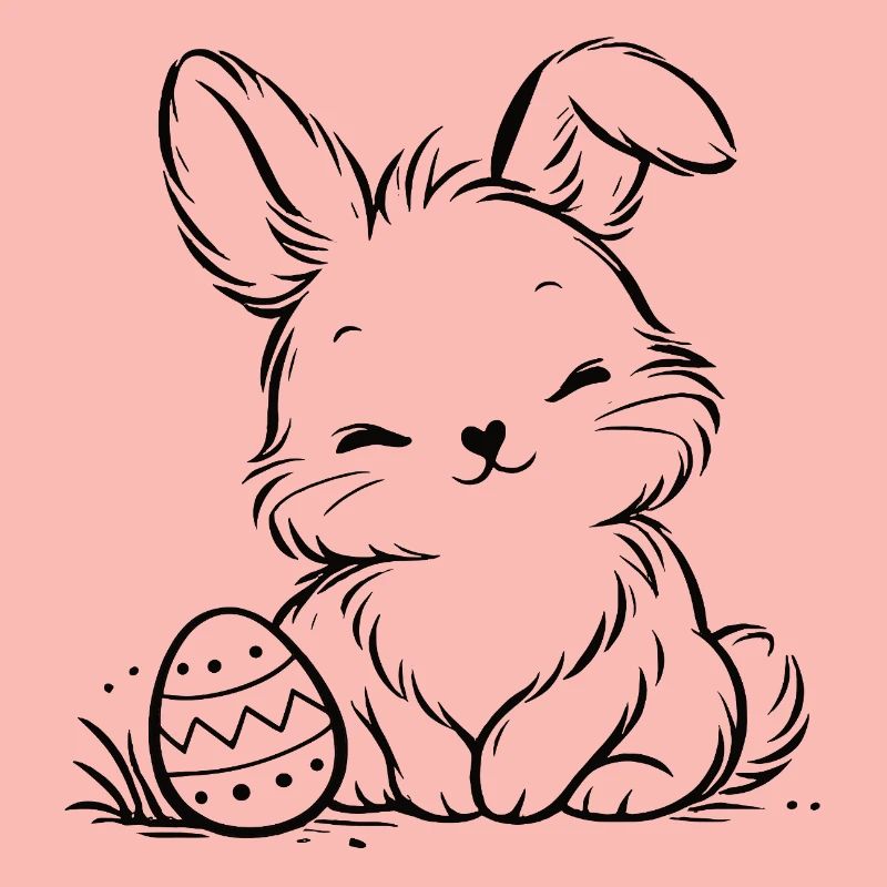 Easter bunny with Easter egg