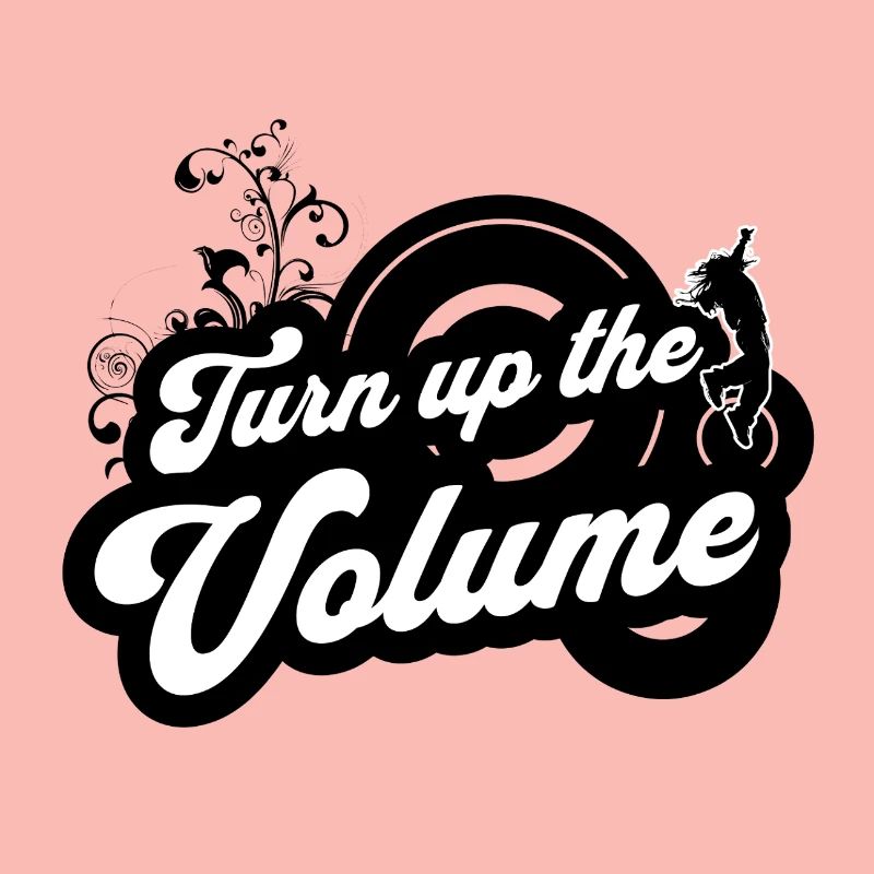 Volume Up — Black Retro Script