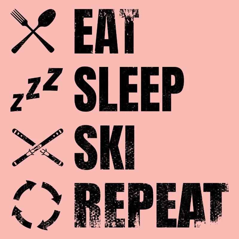 Routine des amateurs de ski