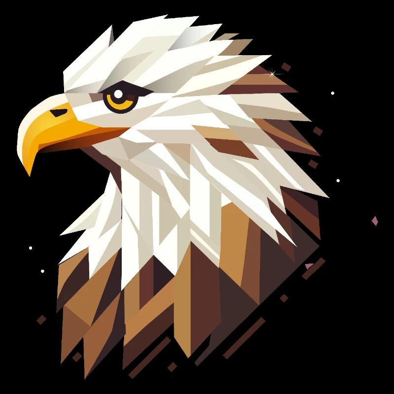 Pygargue à tête blanche géométrique – symbole de force