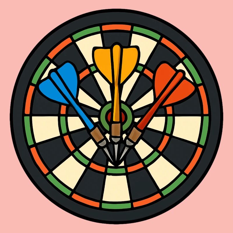Motif de la cible de fléchettes : Impression couleur