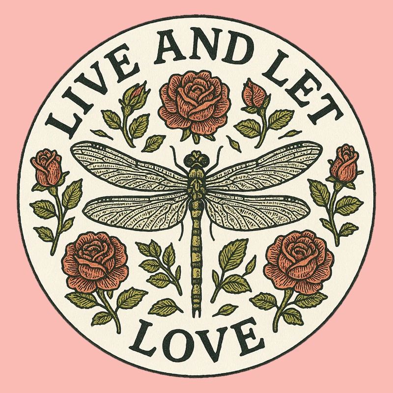 Live and Let Love Dragonfly Circle