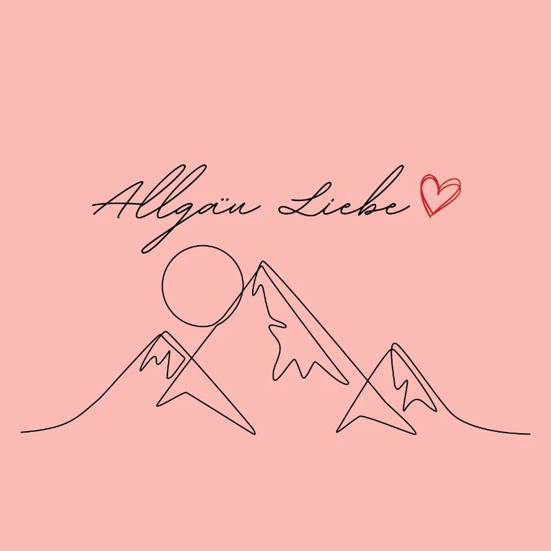 Allgäu Liebe - Minimalistisches Design