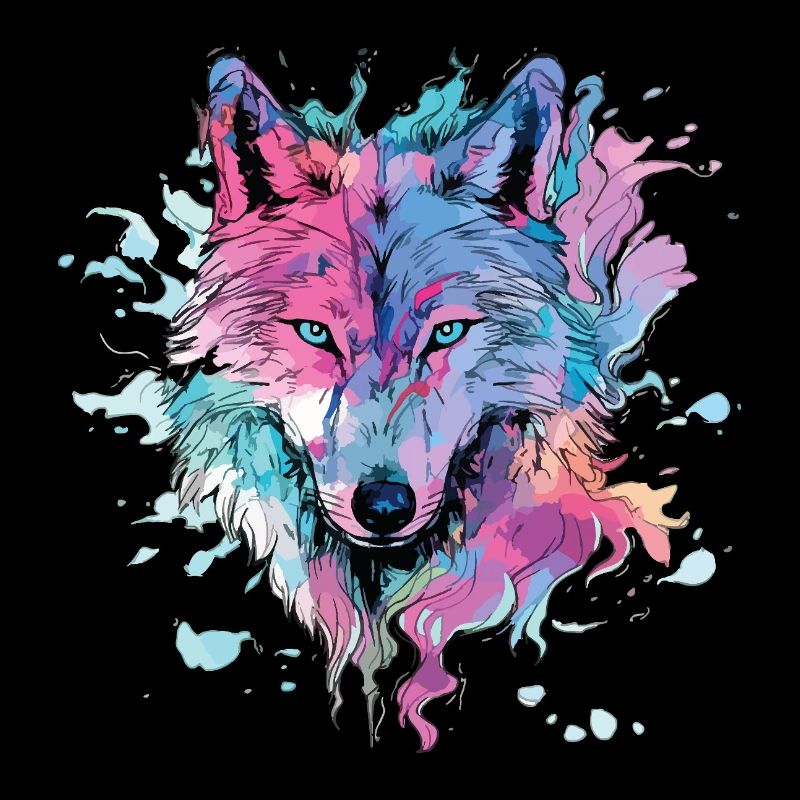 Wolf Wolf Head Predator Forest Nature Wilderness Art