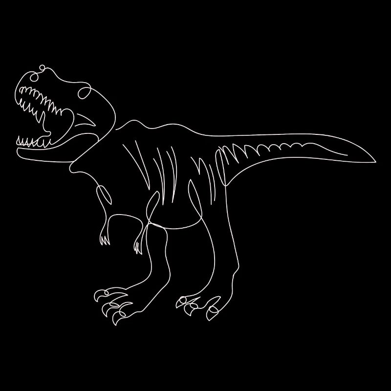 Lineart Dinosaurs, blanc