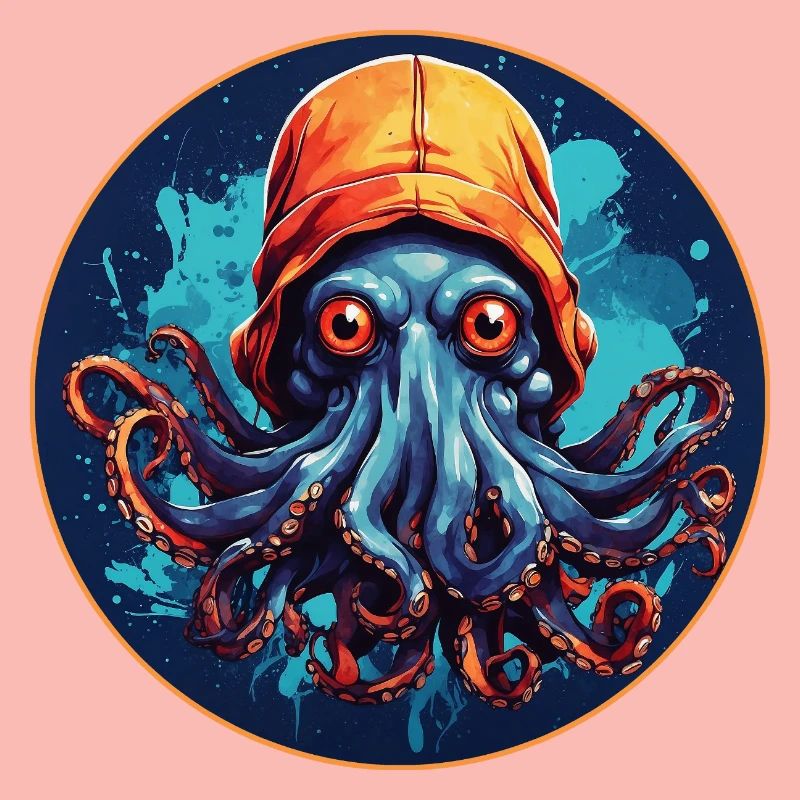 octopus with hat funny octopus design