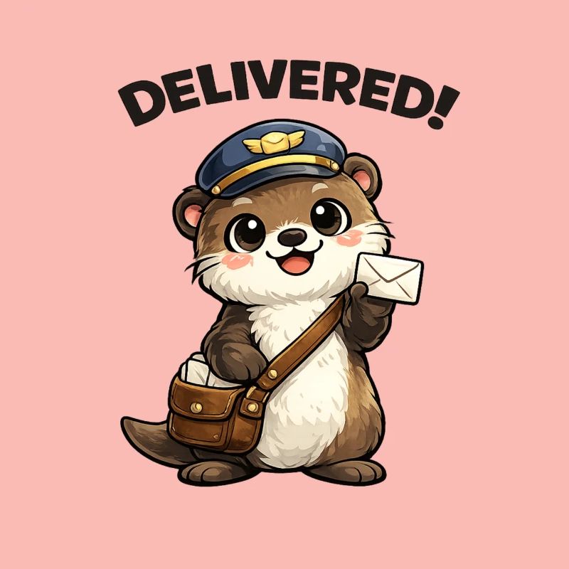 Otter Postbote Liefert