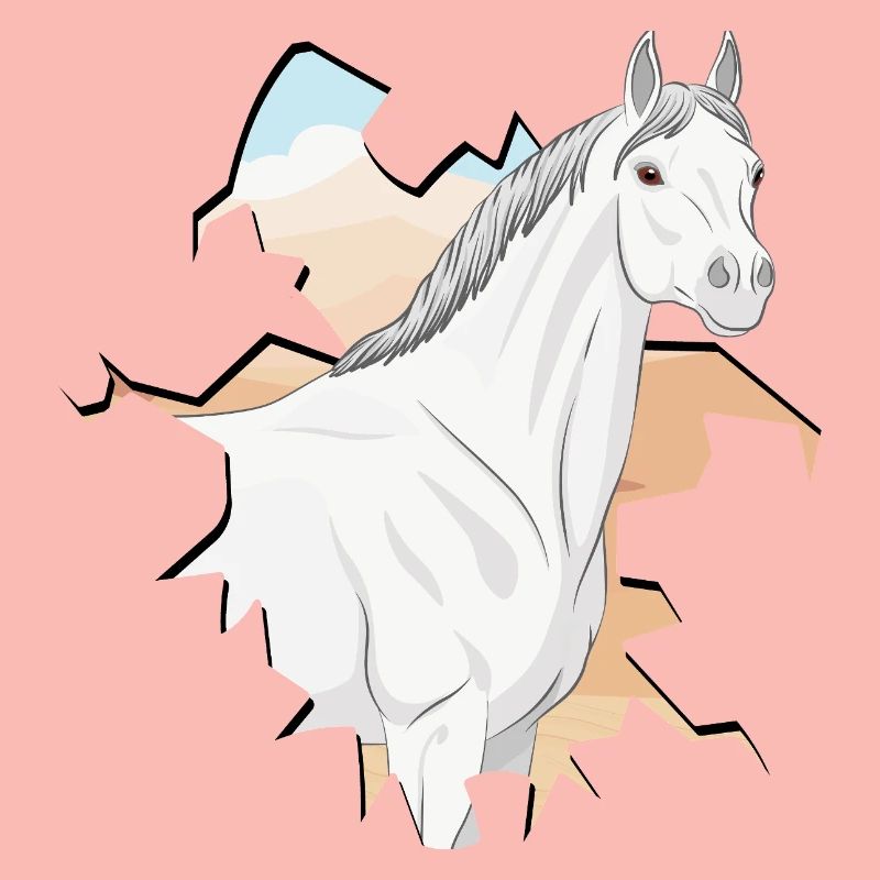 La tête d'un cheval Abbayan devant un désert