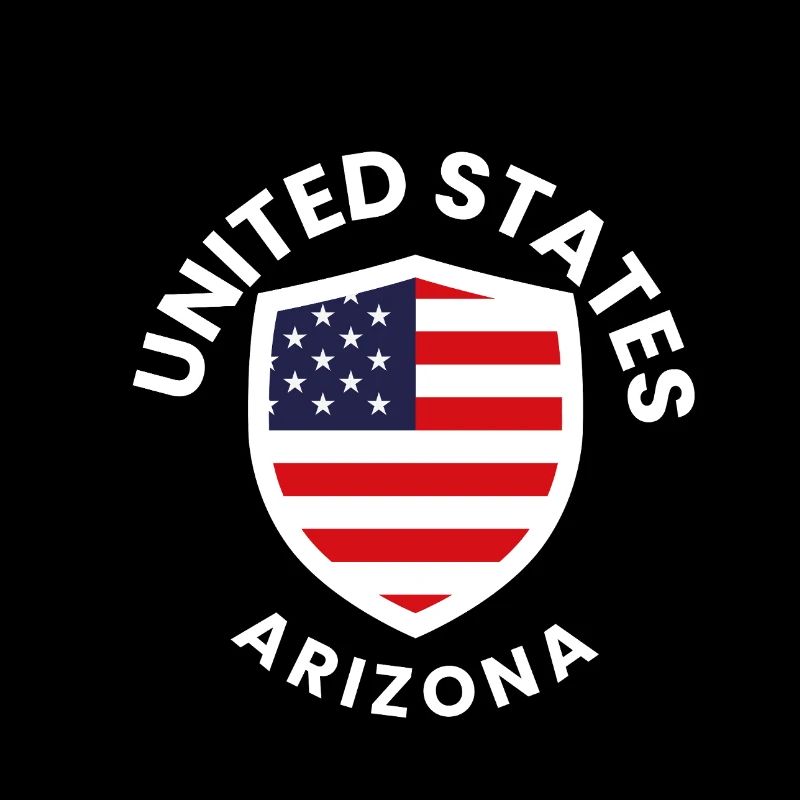 Arizona Shield with the US flag
