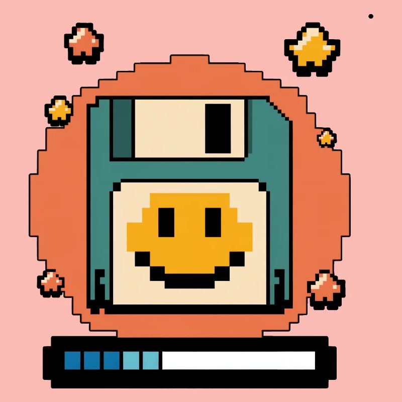 Floppy Disk Retro Internet