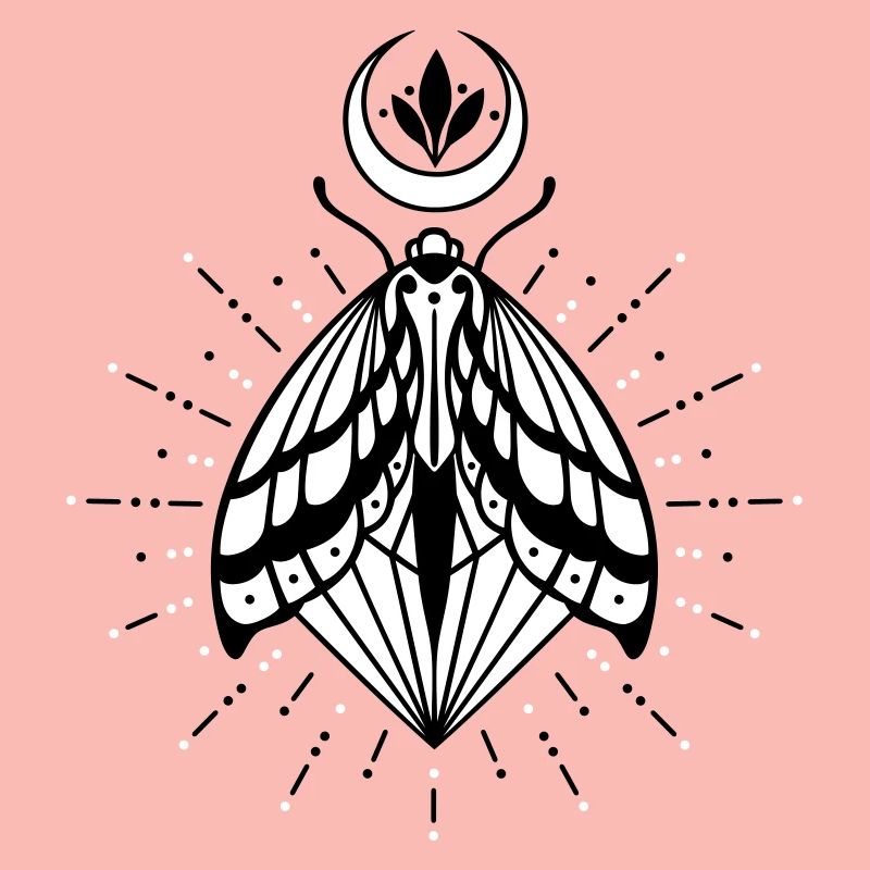Moth moon crystal diamond firefly