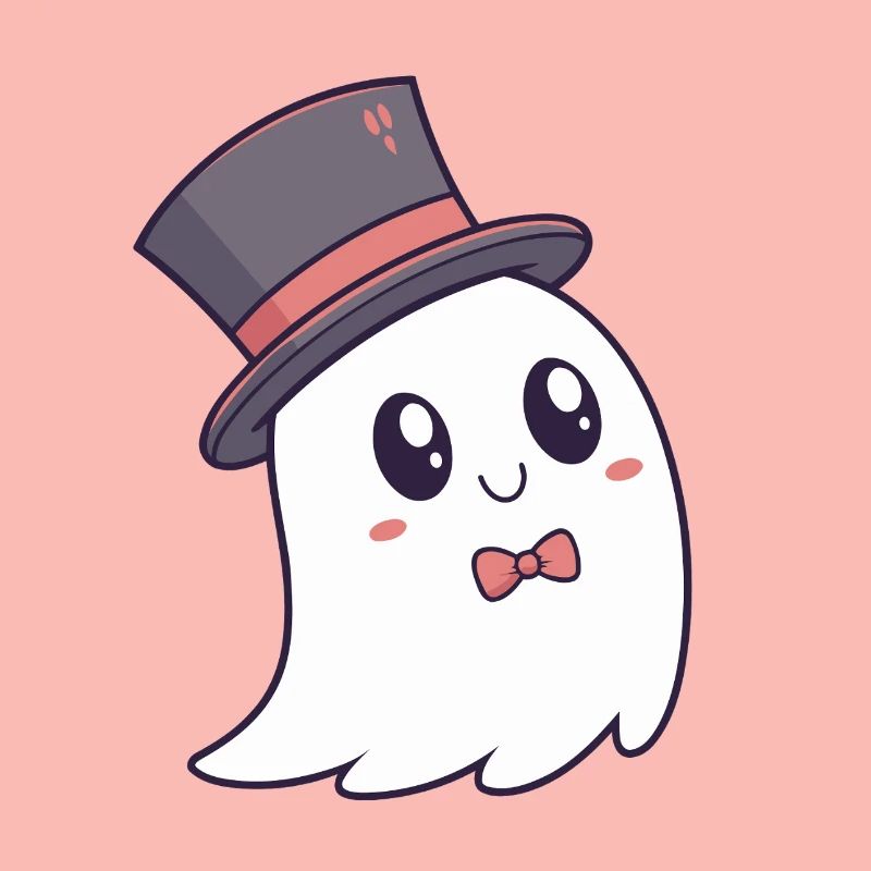 Fancy Ghost Hat and Bow Tie