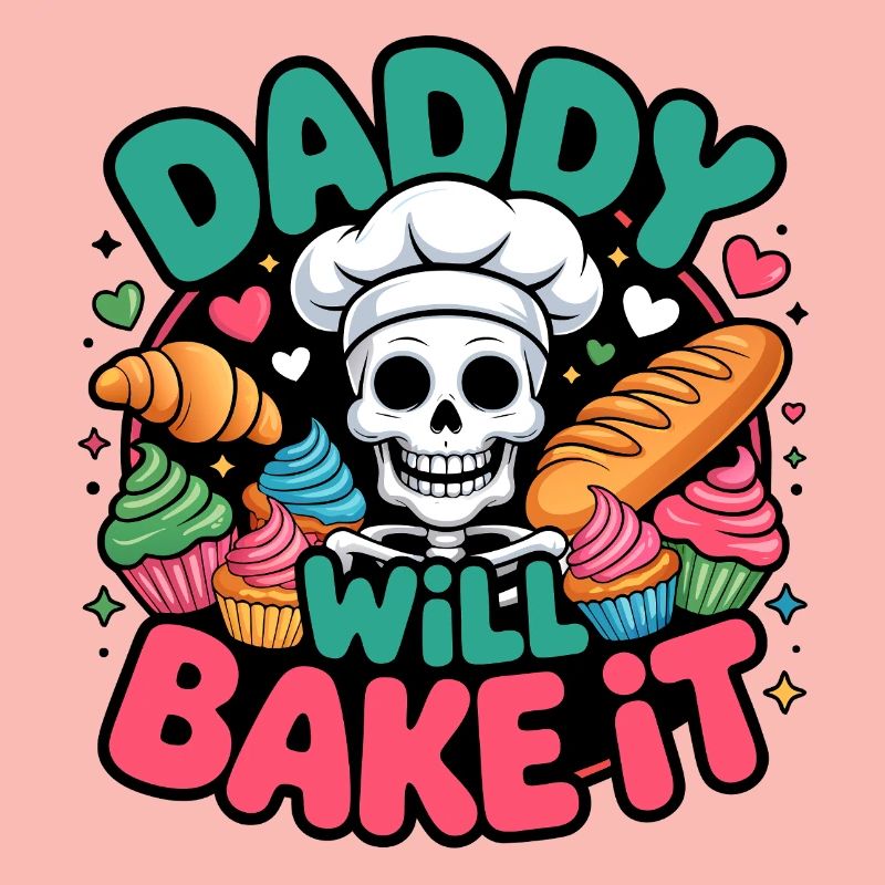 Daddy Will Bake It Skeleton Chef