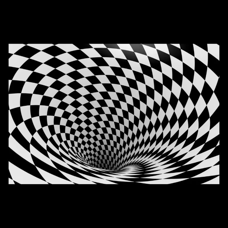 Hypnotischer Schwarz-Weiß-Wirbel