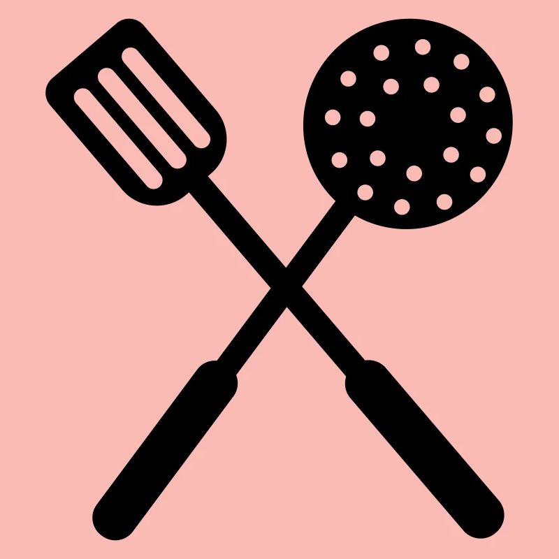 Frying baking tools crossed