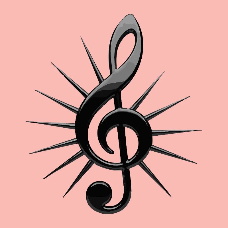 Black notes with rays