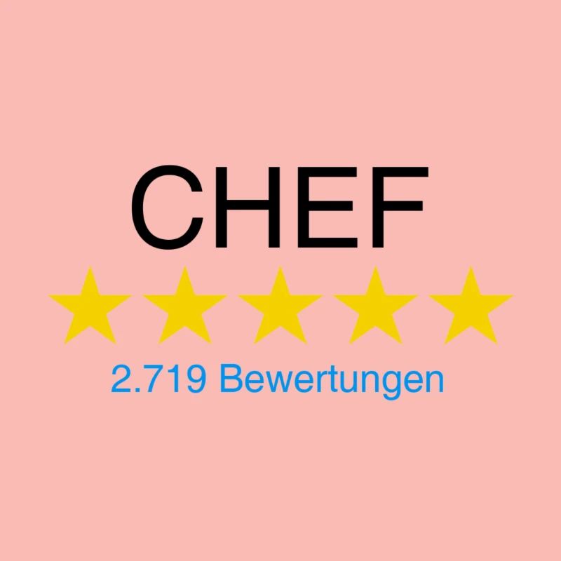 Chef mit Bewertung
