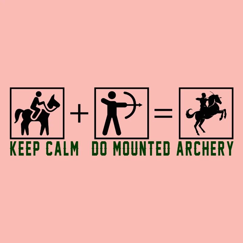 Tir à l'arc à cheval Keep Calm Do - noir