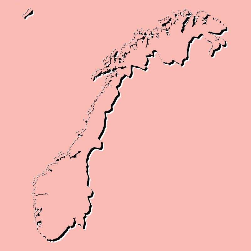 Norway map as outline