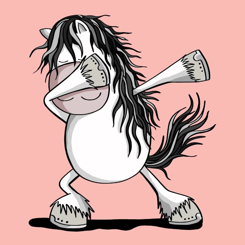 Cooles Dab Dance Schimmel Pferd Fun Dabbing Pony