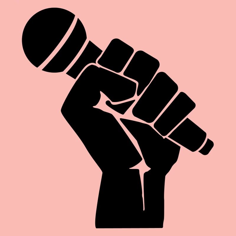 Fist with microphone