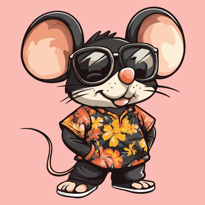 Mouse Comic Funny Summer