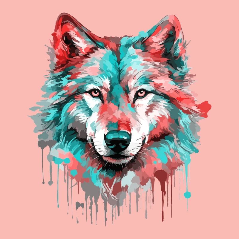 Wolf Wolf Head Predator Forest Nature Wilderness Colorful