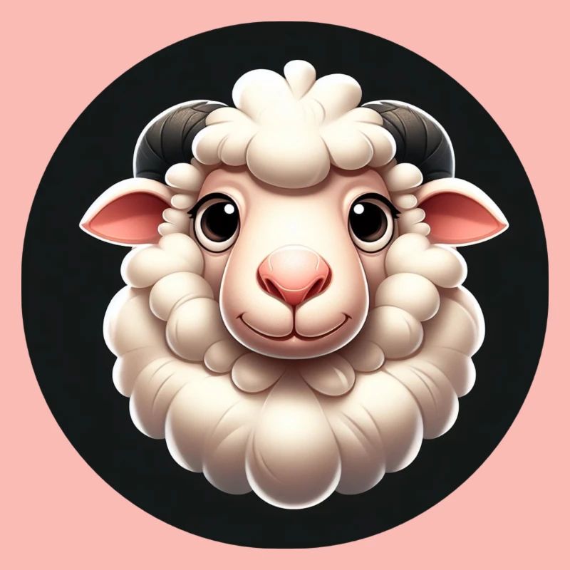 Mouton graphique 3D blanc