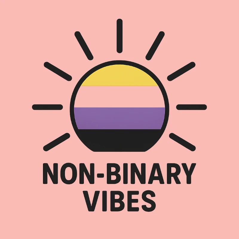 Non-Binary Vibes Sun Logo