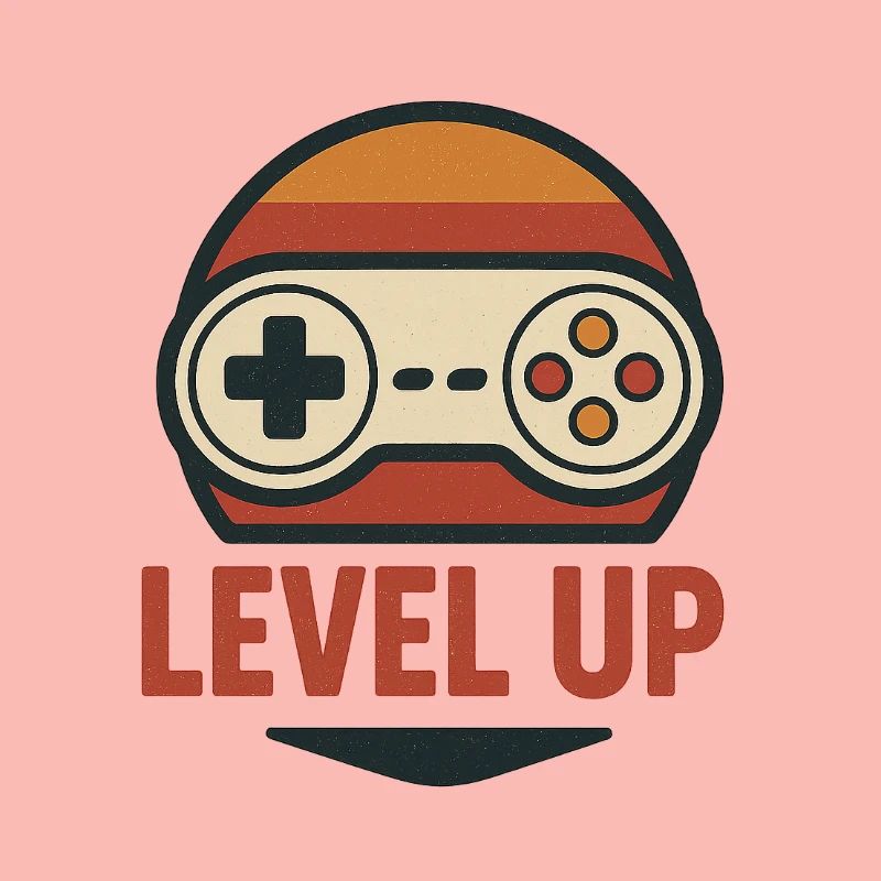 Level Up Retro Controller Graphics