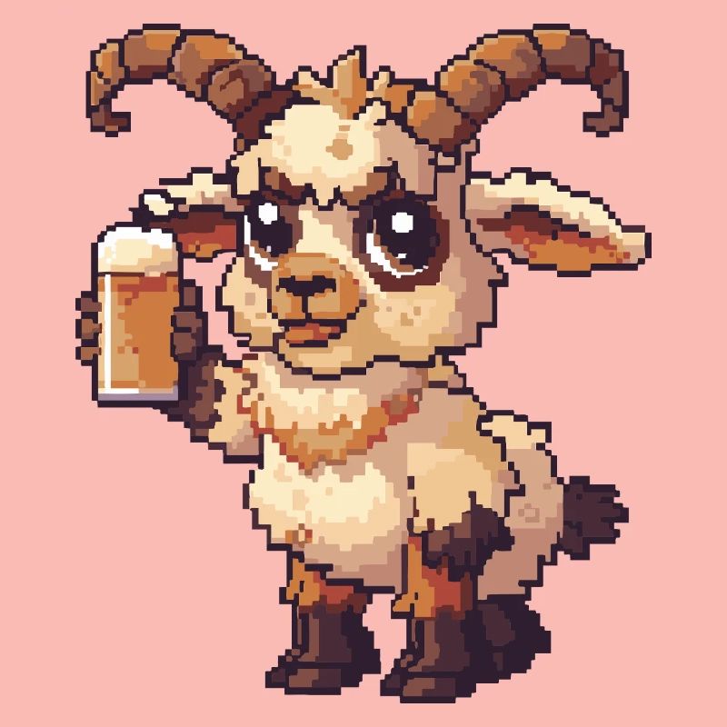 Bergziege Pixel Bier