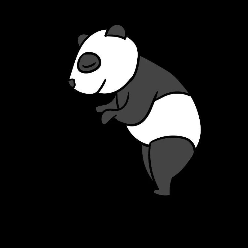 Panda équitation rétro vélo avec grande roue panda