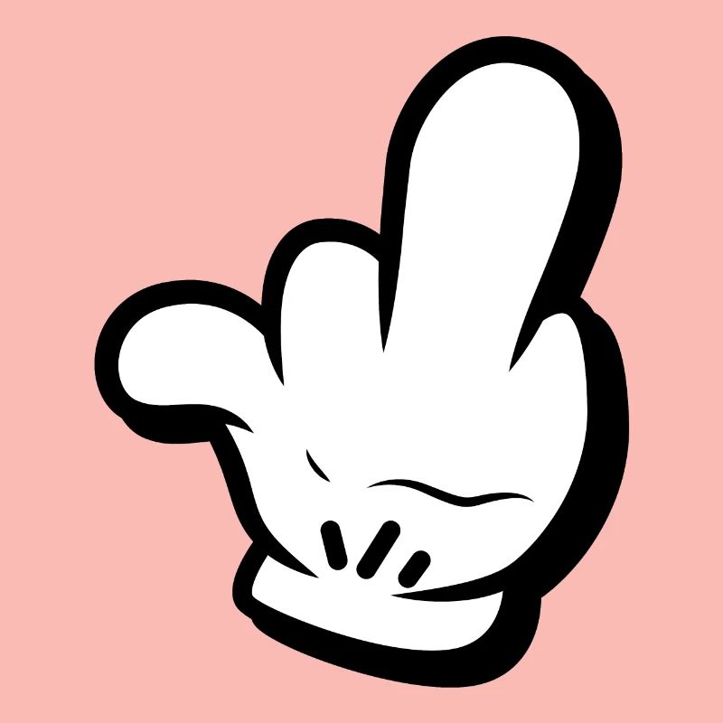 Middle finger comic style