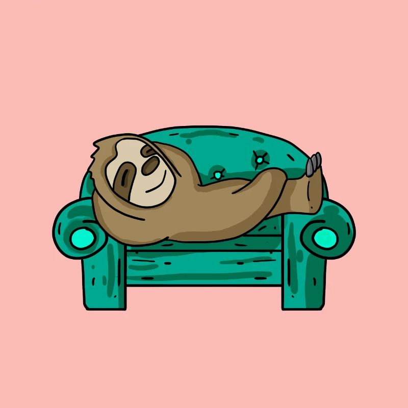 Sloth funny on sofa gift