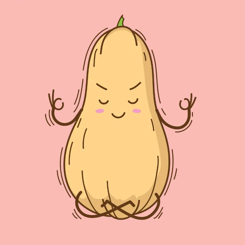 Butternut Pumpkin while meditating