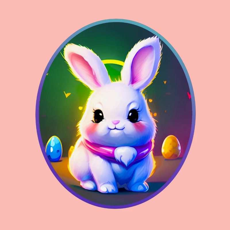 Easter egg with Easter bunny motif