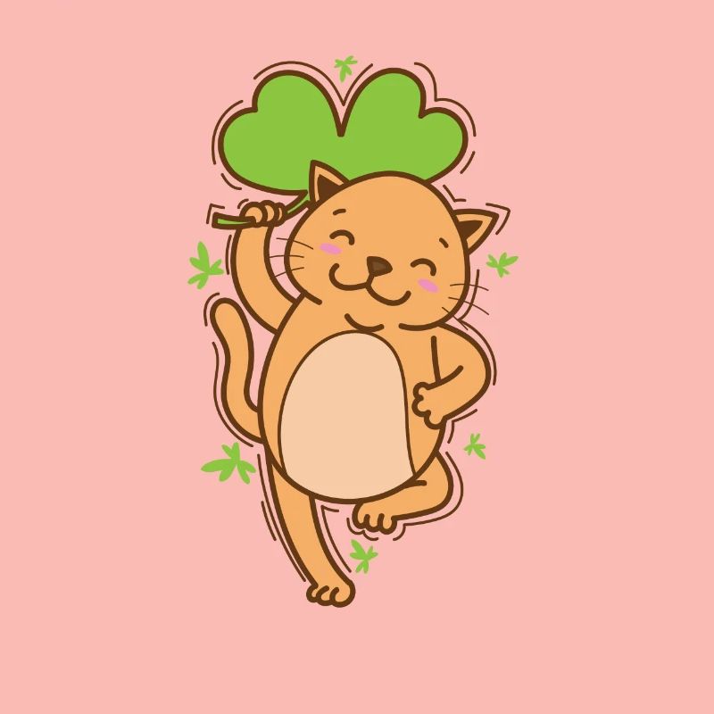 Chat avec trèfle Saint-Patrick