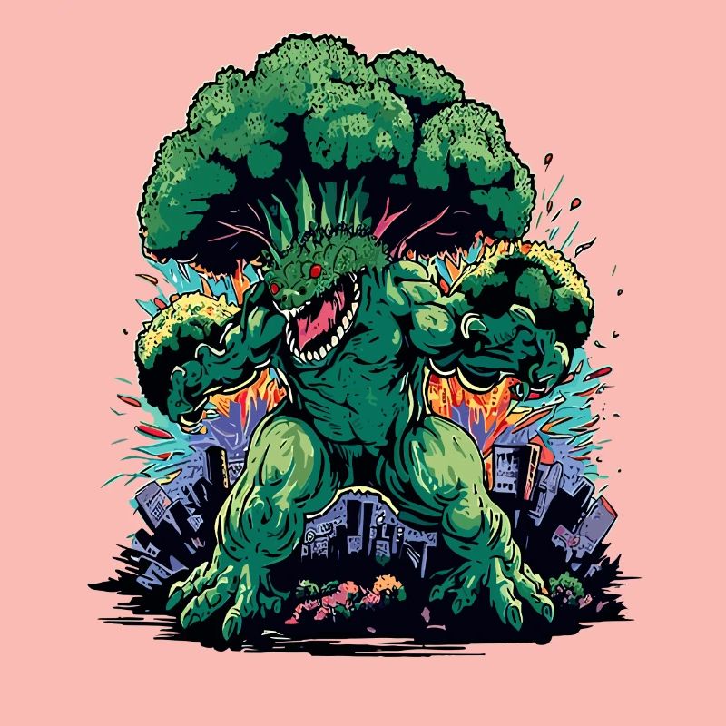 Brokkozilla monstre géant de brocoli