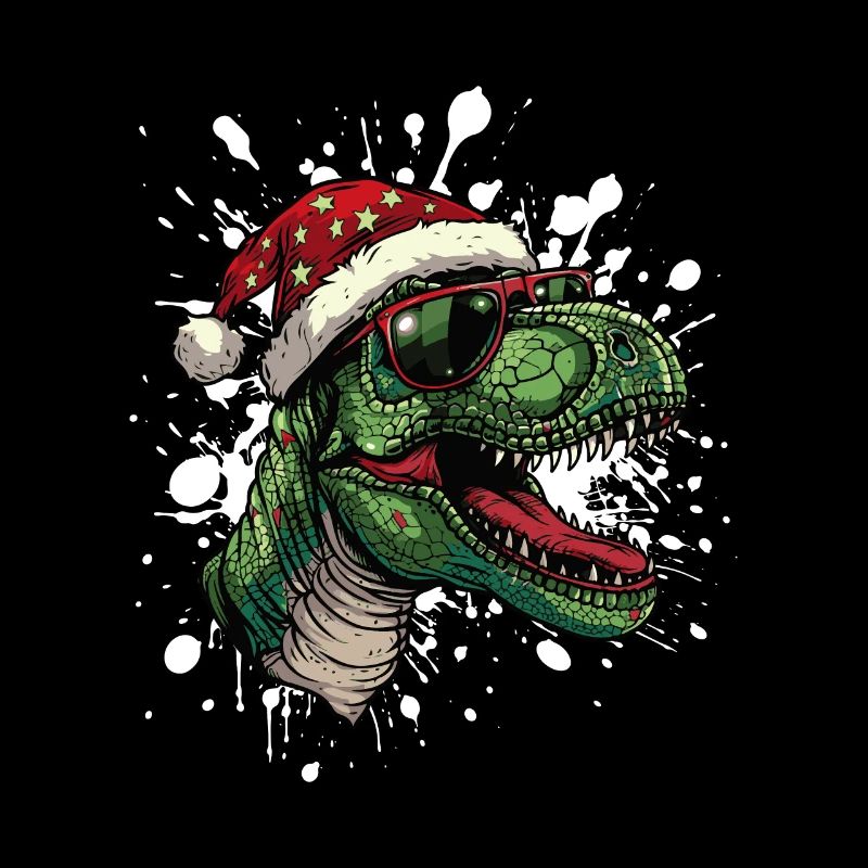 Dinosaur T-Rex Christmas Funny