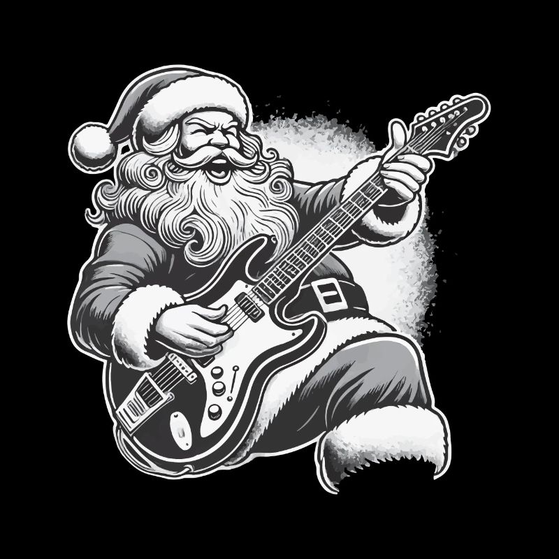 Rockender Weihnachtsmann Gitarre Spaß