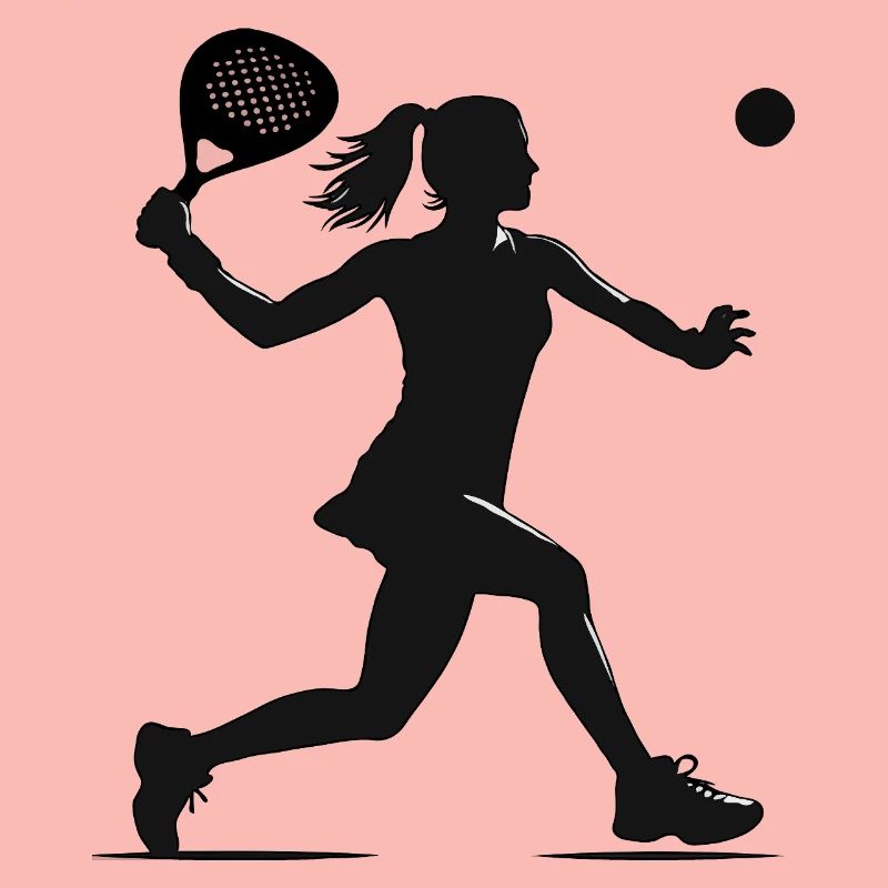 Padel player side black