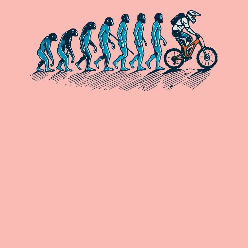 Evolution of man to cyclist