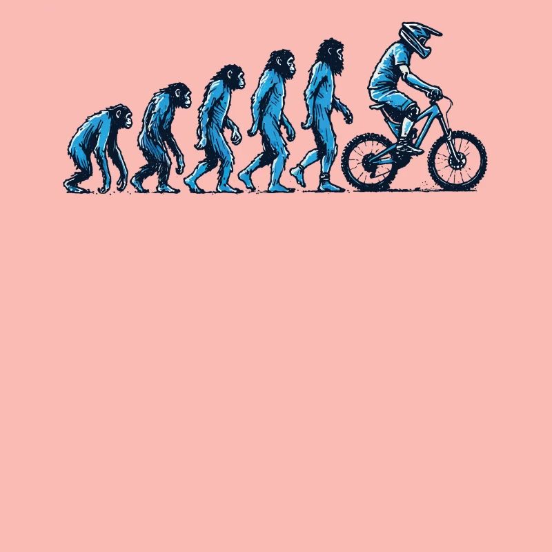 Évolution du singe au cycliste