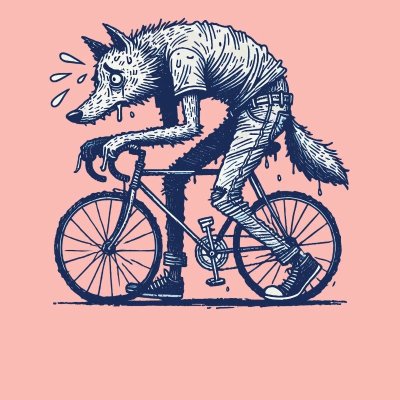 Bicycle Wolf Design Créatif Cyclisme