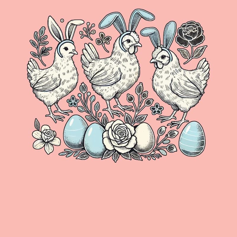 Easter Chickens Chick Retro Easter Bunny Chicken