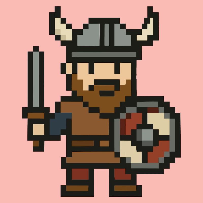 wikinger comic pixel