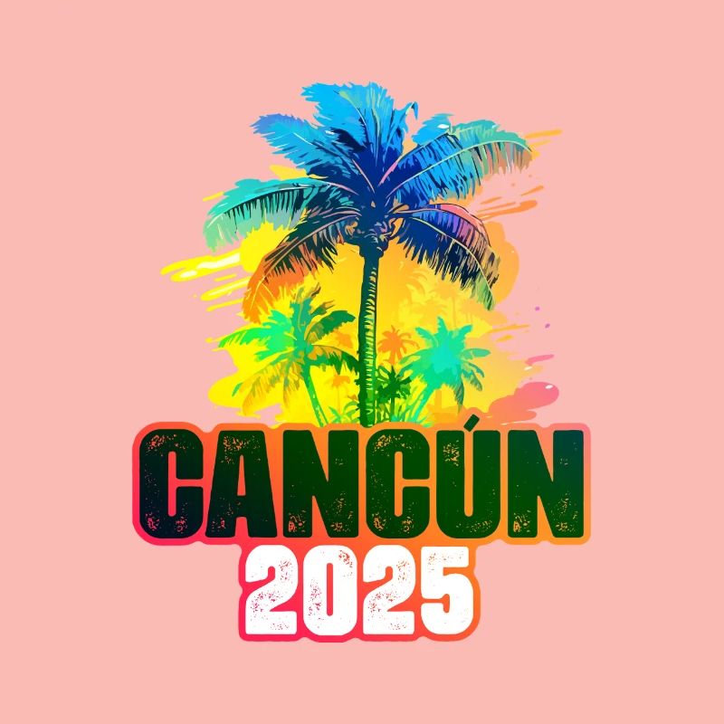 Cancun 2025 Bunt Palmen
