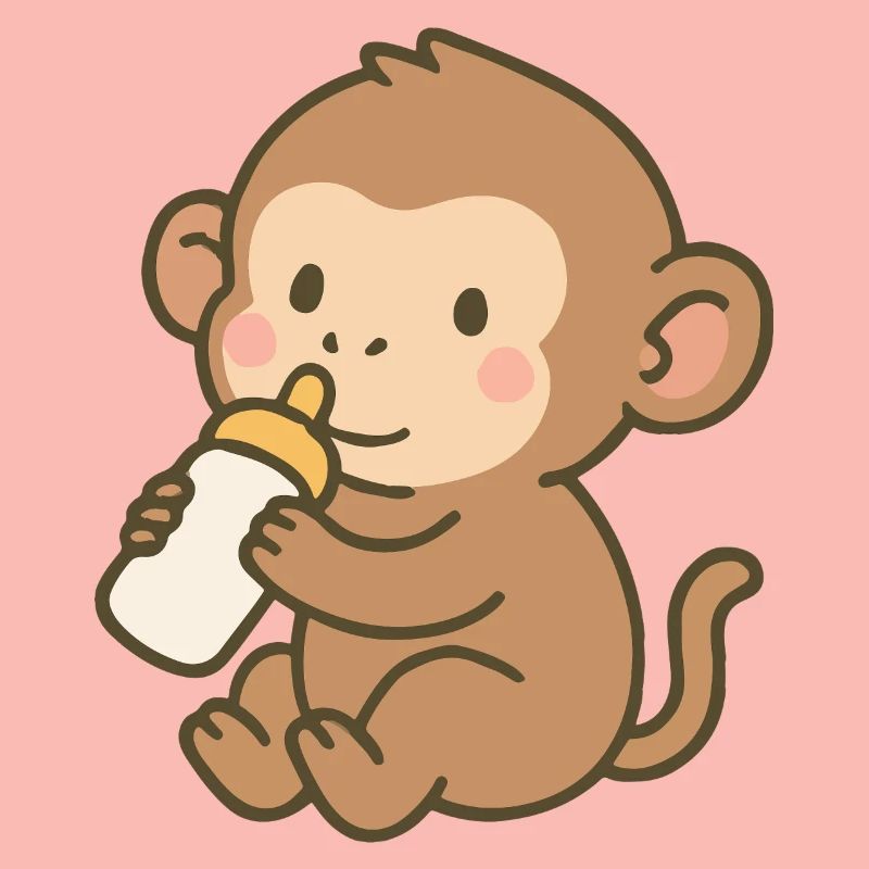 Fläschchen-Äffchen