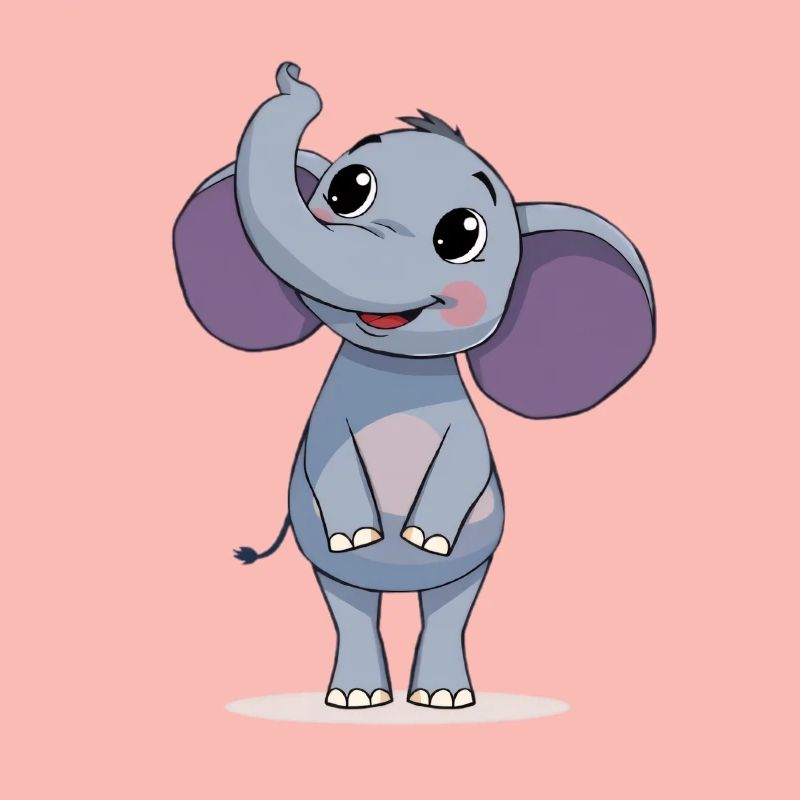 Conception graphique d’éléphant mignon